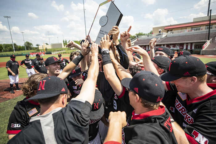 2021 Nebraska Baseball Big Ten title celebration
